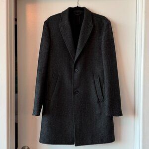 Billy Reid Wool Walking Car Coat (Charcoal, Size Medium)